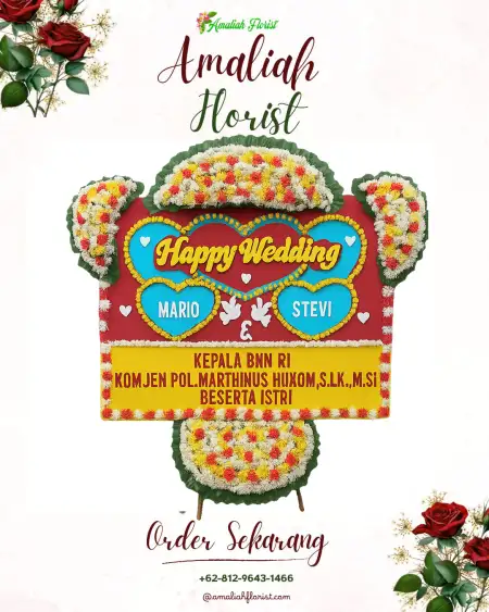 Papan Bunga Pernikahan Karang Kancana